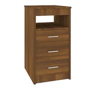 vidaXL Cassettiera Rovere Marrone 40x50x76 cm in Legno Multistrato