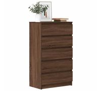 vidaXL Cassettiera Rovere Marrone 60x36x103 cm in Legno Multistrato