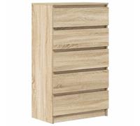 vidaXL Cassettiera Rovere Sonoma 60x36x103 cm in Legno Multistrato
