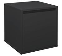 AX Cassetto Contenitore Nero Cesta 40.5x40x40cm Dvd Minimalista Legno New 808775