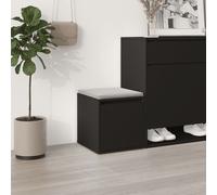 vidaXL Cassetto Contenitore Nero 40,5x40x40 cm in Legno Multistrato