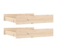 vidaXL Cassettoni da Letto 2 pz in Legno Massello di Pino