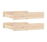 vidaXL Cassettoni da Letto 2 pz in Legno Massello di Pino