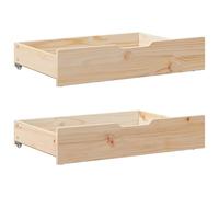 vidaXL Cassettoni da Letto con Ruote 2 pz 85x55x16 cm in Legno di Pino, cassetto sotto Il Letto, Contenitore sotto Il Letto, Contenitore sotto Il Letto con Ruote