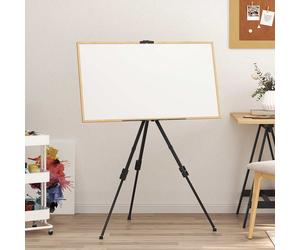 vidaXL Cavalletto Espositivo Regolabile Nero in Metallo