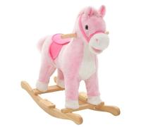 Cavallo a Dondolo Peluche 65x32x58 cm Rosa