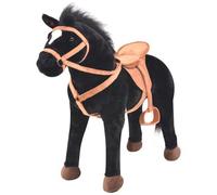 VIDAXL - Cavallo in Peluche in Piedi Nero