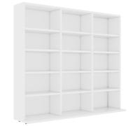 Armadio Porta CD Bianco 102x23x89,5 cm in Truciolato