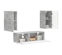 vidaXL Cemento grigio 60 x 31 x 29,5 cm, elegante set soggiorno, centro multimediale, design pratico, decorazione moderna, salvaspazio, mobili versatili per l'intrattenimento