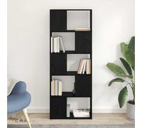 vidaXL Centro di intrattenimento Nero 60 x 24 x 155 cm
