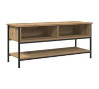 vidaXL Centro di intrattenimento rettangolare moderno in rovere artigianale e nero | legno lavorato con stoccaggio elegante supporto per TV per soggiorno, design compatto, ideale per l'uso
