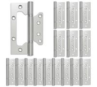 vidaXL Cerniera 16 pz 125 x 78 x 13 mm Argento Acciaio