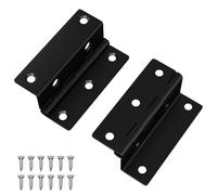 vidaXL Cerniera 2 pcs Nero 38 x 17 x 60 mm Ferro, Anta Nera, Ferramenta in Ferro, Accessorio per Porte, Leggera, Armadio, Utilità, Componente Moderno
