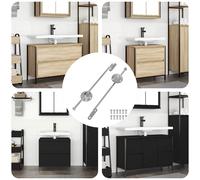 vidaXL Cerniera a barra di trascinamento 2 pcs Argento 190 mm Ferro