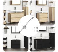 vidaXL Cerniera a barra di trascinamento 439 pcs Argento Ferro