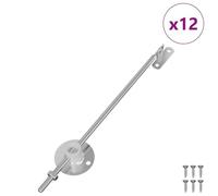 vidaXL Cerniera a supporto per coperchio 12 pcs Argento Ferro, Ufficio, Area, Industriale, Tavoli a Discesa, Sedie, Spazi di Lavoro, Attrezzature, Forniture, Archiviazione, Organizzazione, Efficienza