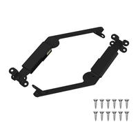 vidaXL Cerniera a supporto per coperchio 2 pcs Nero 192 x 32 x 50 mm, Cerniera metallica resistente, supporto coperchio per mobili, meccanismo a molla, componenti fai-da-te, finitura zinco