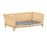 VIDAXL - Cesta Per Cani Con Cuscino 90x54x35 Cm Salice Naturale