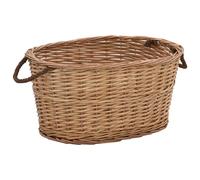 vidaXL Cesta per Legna con Maniglie 58x42x29cm Salice Naturale