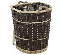 vidaXL Cesta per legna rustica con spallacci e maniglie 44,5x37x50 cm Salice naturale