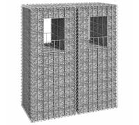 vidaXL Cesti a Gabbione a Torre 2 pz 40x40x100 cm in Ferro