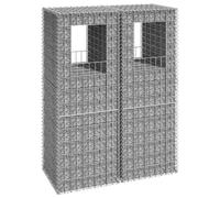 vidaXL Cesti a Gabbione a Torre 2 pz 50x50x140 cm in Ferro