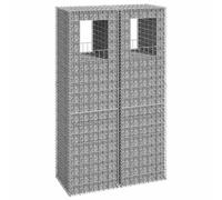 vidaXL Cesti a Gabbione a Torre 2 pz 50x50x180 cm in Ferro
