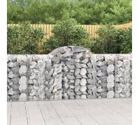 vidaXL Cesti Gabbioni ad Arco 10 pz 200x50x100/120 cm Ferro Zincato