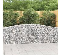 vidaXL Cesti Gabbioni ad Arco 10 pz 400x30x80/100 cm Ferro Zincato