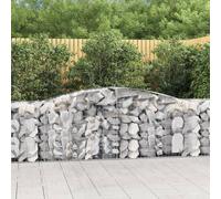 vidaXL Cesti Gabbioni ad Arco 10 pz 400x50x80/100 cm Ferro Zincato