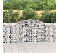 vidaXL Cesti Gabbioni ad Arco 11 pz 300x30x100/120 cm Ferro Zincato