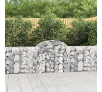 vidaXL Cesti Gabbioni ad Arco 13 pz 200x30x80/100 cm Ferro Zincato