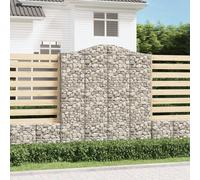 vidaXL Cesti Gabbioni ad Arco 13 pz 200x50x220/240 cm Ferro Zincato