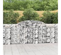 vidaXL Cesti Gabbioni ad Arco 13 pz 300x30x100/120 cm Ferro Zincato