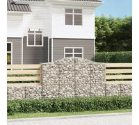 vidaXL Cesti Gabbioni ad Arco 14 pz 200x50x140/160 cm Ferro Zincato