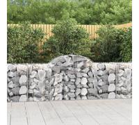 vidaXL Cesti Gabbioni ad Arco 14 pz 200x50x80/100 cm Ferro Zincato