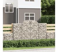 vidaXL Cesti Gabbioni ad Arco 15 pz 200x30x120/140 cm Ferro Zincato