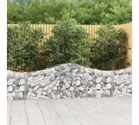 vidaXL Cesti Gabbioni ad Arco 15 pz 200x30x60/80 cm Ferro Zincato