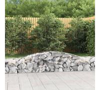 vidaXL Cesti Gabbioni ad Arco 15 pz 400x50x40/60 cm Ferro Zincato