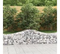 vidaXL Cesti Gabbioni ad Arco 18 pz 200x50x40/60 cm Ferro Zincato