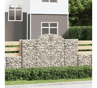 vidaXL Cesti Gabbioni ad Arco 2 pz 200x50x120/140 cm Ferro Zincato