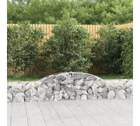 vidaXL Cesti Gabbioni ad Arco 2 pz 300x30x40/60 cm Ferro Zincato