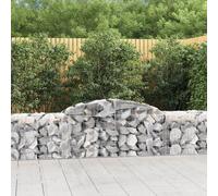 vidaXL Cesti Gabbioni ad Arco 2 pz 300x50x60/80 cm Ferro Zincato