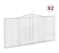 VIDAXL - Cesti Gabbioni Ad Arco 2 Pz 400x30x180/200 Cm Ferro Zincato