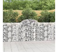 vidaXL Cesti Gabbioni ad Arco 20 pz 200x30x100/120 cm Ferro Zincato