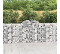 vidaXL Cesti gabbioni ad arco 20 pz 200x30x100/120 cm ferro zincato