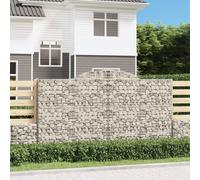 vidaXL Cesti Gabbioni ad Arco 20 pz 300x50x160/180 cm Ferro Zincato