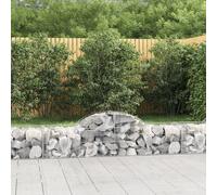 vidaXL Cesti Gabbioni ad Arco 25 pz 200x50x40/60 cm Ferro Zincato