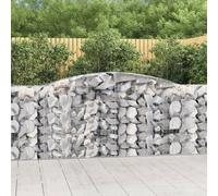 vidaXL Cesti Gabbioni ad Arco 25 pz 400x50x100/120 cm Ferro Zincato