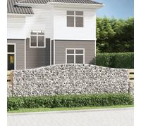 vidaXL Cesti Gabbioni ad Arco 25 pz 400x50x120/140 cm Ferro Zincato